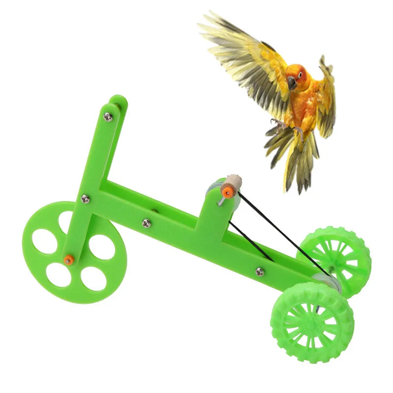 Funny Parrot Bike Toy Birds Training Plaything Supplies Interactive