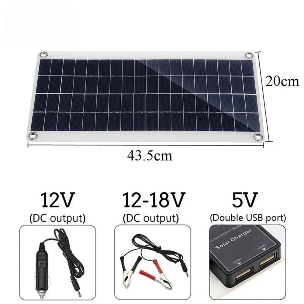 1000W Solar Panel 12V Solar Cell 10A-100A Controller Solar Plate Kit for Phone RV Car Caravan Home Camping Outdoor Battery Zpaxo