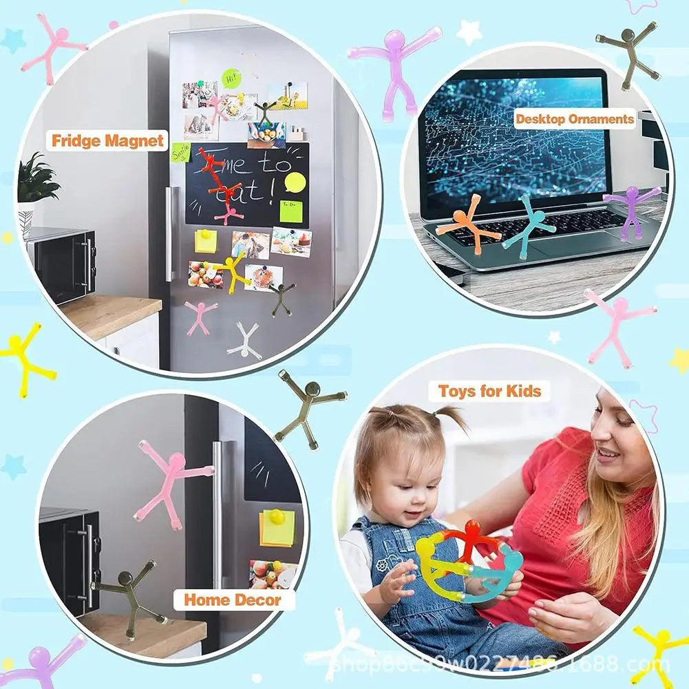 5/10pcs Fridge Magnet Cute Mini Man Flexible Magnetic Sticker for Refrigerator DIY Hook Home Office Decor Refrigerator Magnets Zpaxo