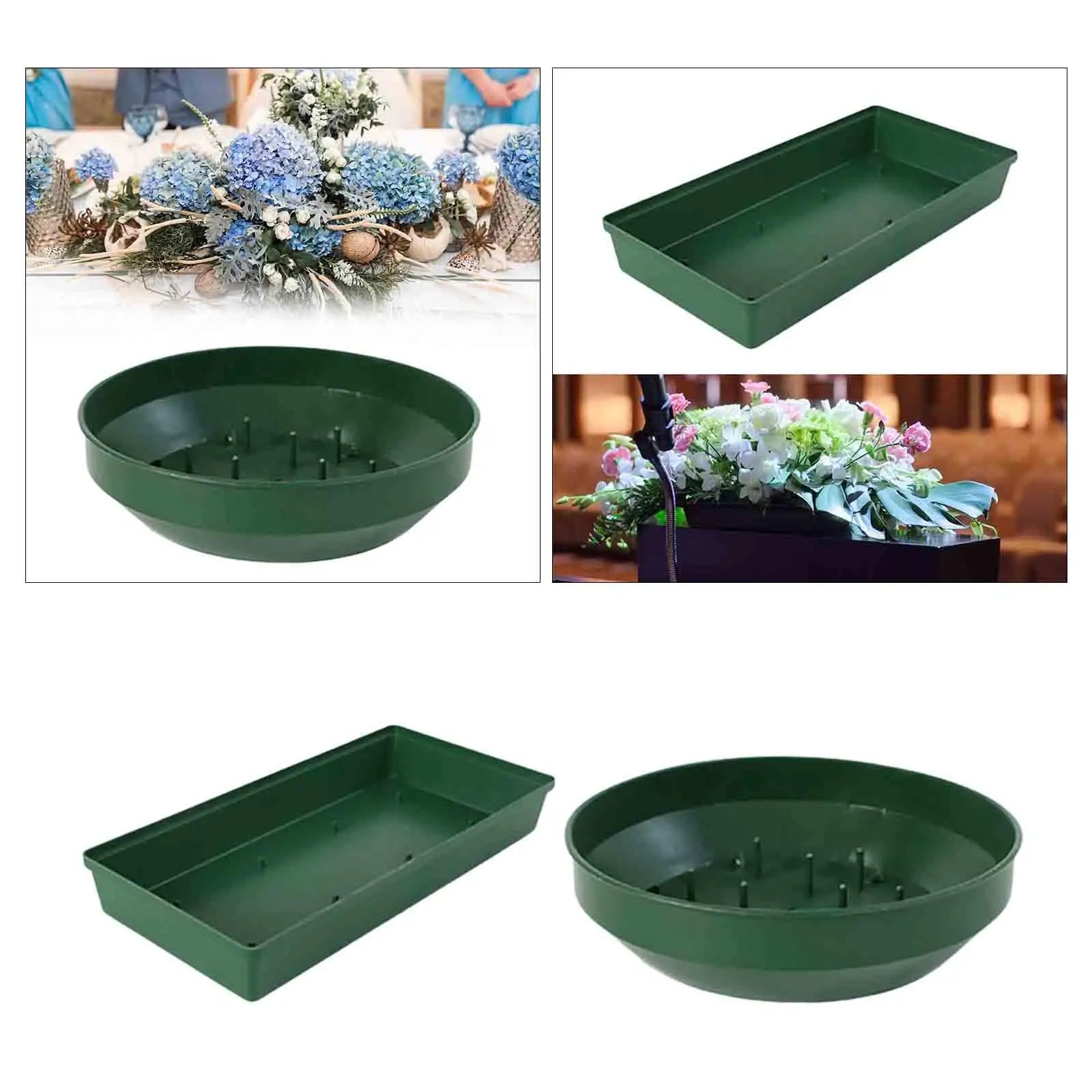 Floral Bowl PP Florist Decorative Bowls Flower Arrangement Container for Desk Living Room Party Decor Decorating Photo Props Zpaxo