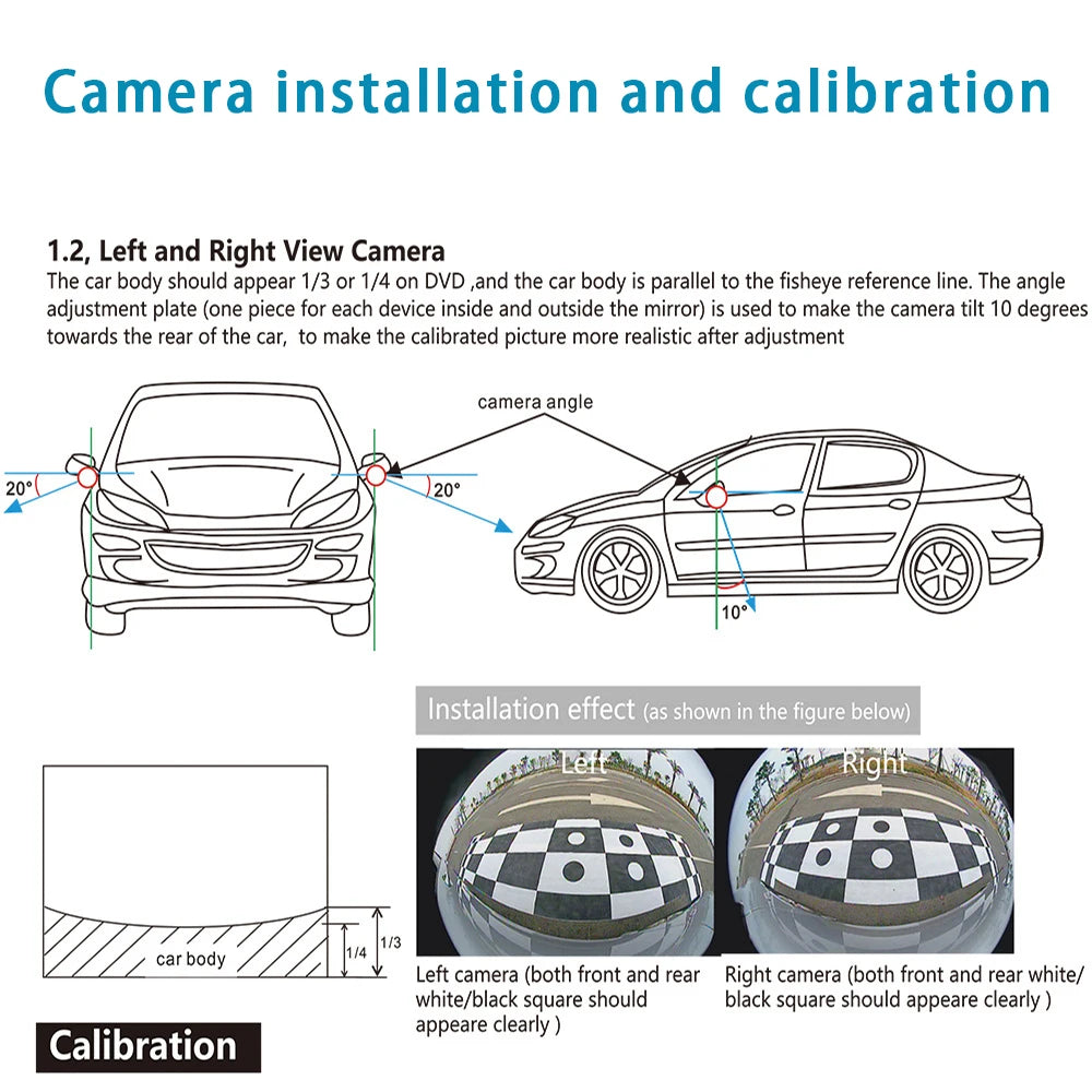 Car Camera Calibration Cloth 360 Degree Surround Bird View Panoramic