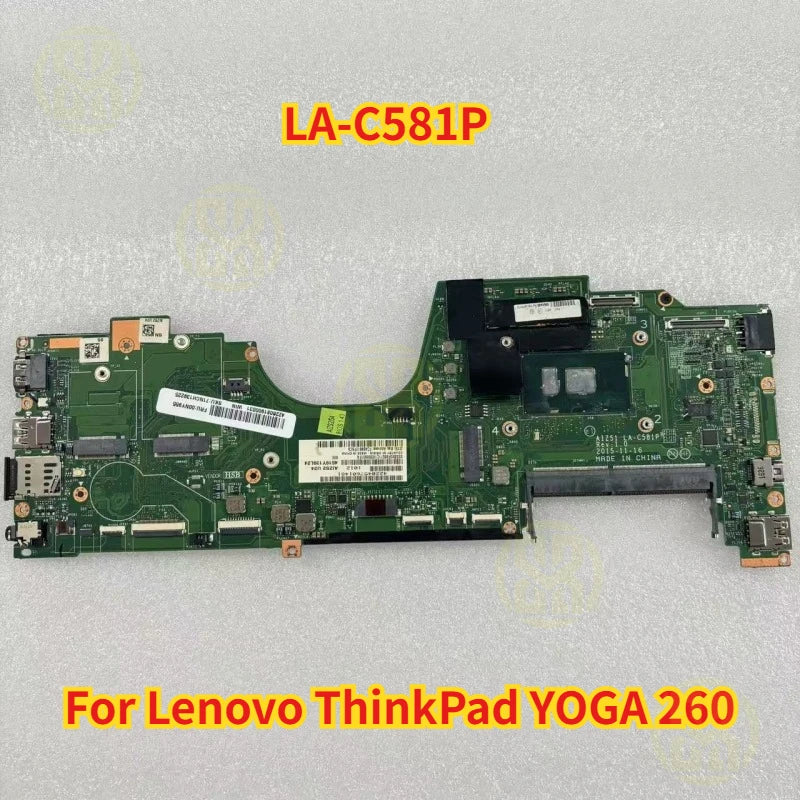 LA-C581P Lenovo Thinkpad YOGA 260 Laptop Motherboard SR2F0 I5-6300U