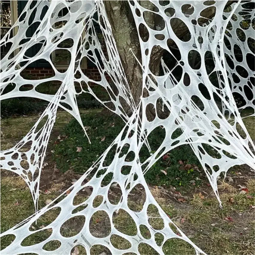 Halloween Decorations Outdoor Spider Web Cut Own Giant Stretchy Beef