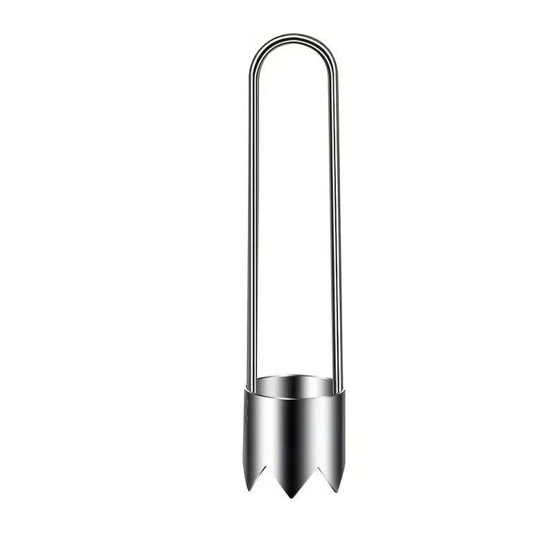 Stainless Steel Fruit Vegetable Corer, Efficient Core Remover Tool for Apple Pepper Tomato Cucumber, Easy Home Kitchen Gadget Zpaxo 1PC
