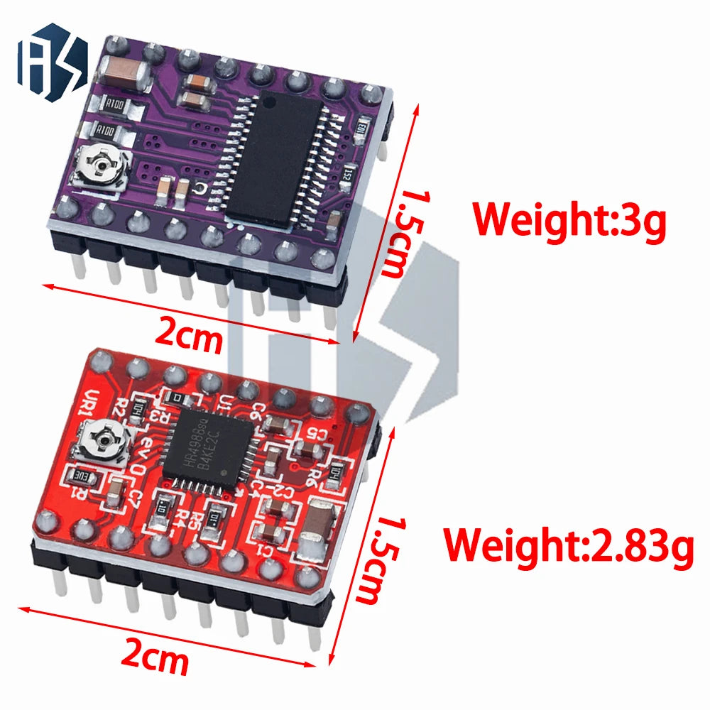 3D Printer Dual Mode Stepper Motor Driver Board A4988 DRV8825 AT2100 Zpaxo