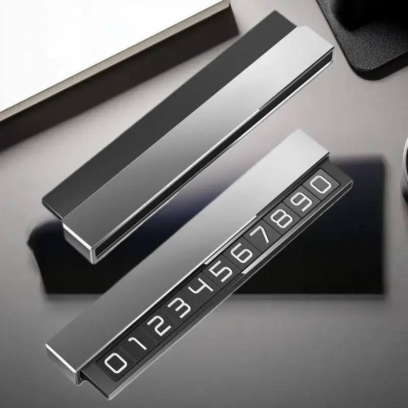 Luminous Temporary Parking Card – Car Phone Number Plate Holder