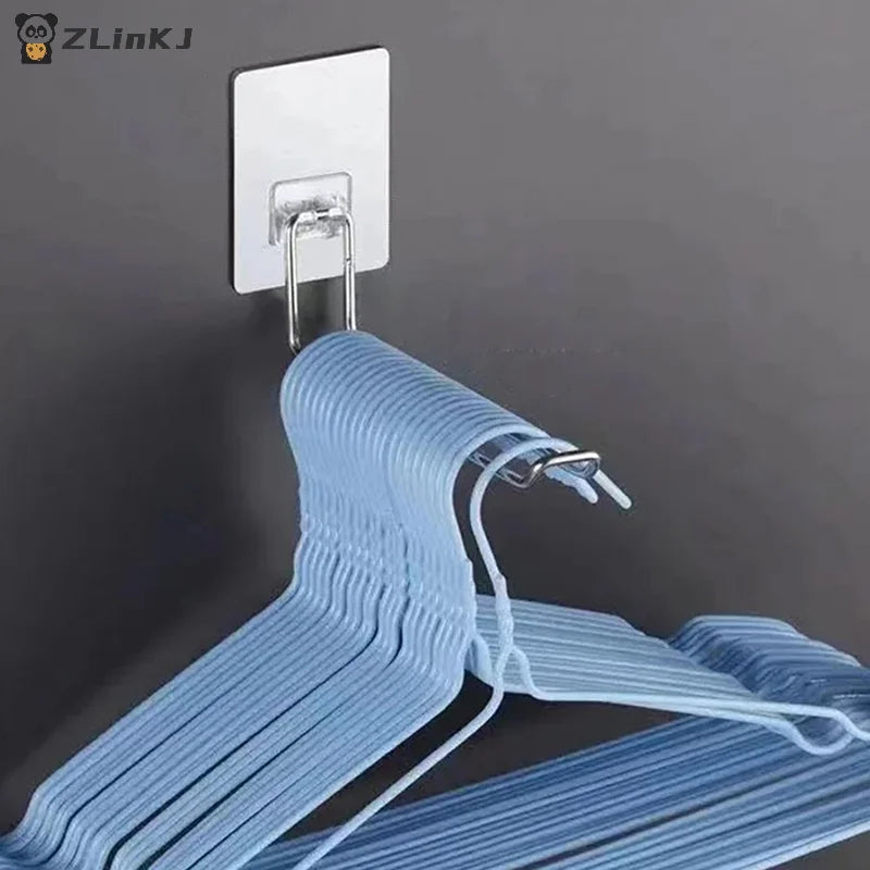 ▶1PCS Versatile Wall-Mounted Foldable Clothes Hanger Rack Windproof Anti-Slip Space-Saving Organizer for Home Storage Zpaxo