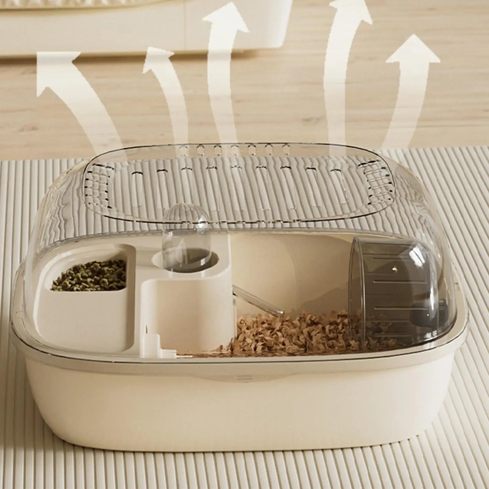 Hamster Cage Mouse Habitat Clear Acrylic Openable Portable Small