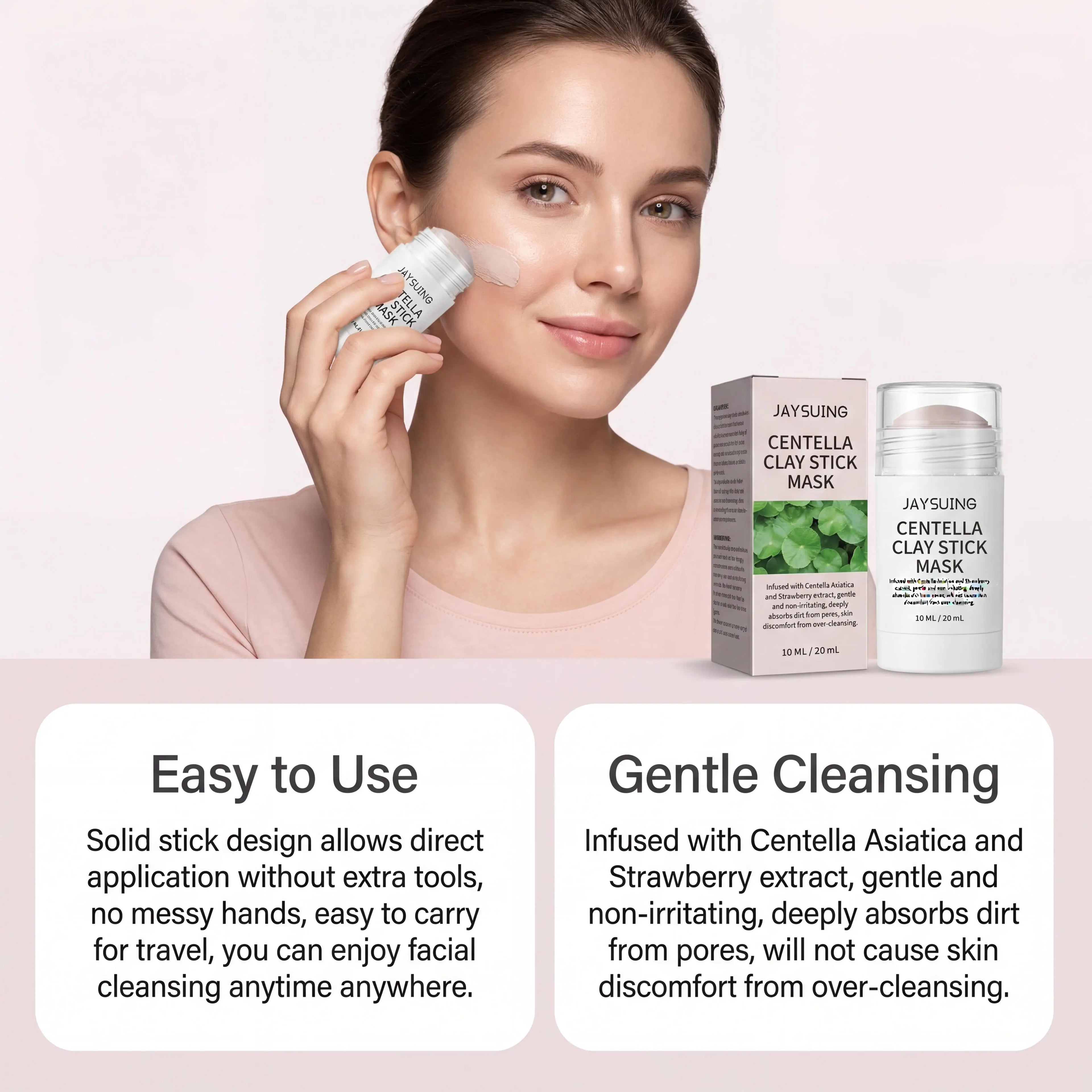 Centella Asiatica Clay Mud Mask Stick – Deep Pore Cleansing Clay Face Mask Stick Zpaxo