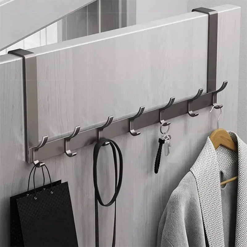 Hooks Over The Door Home Organizer Rack Clothes Coat Hat Towel Hanger Bathroom Accessories Holder Door Hang Quick Installation Zpaxo