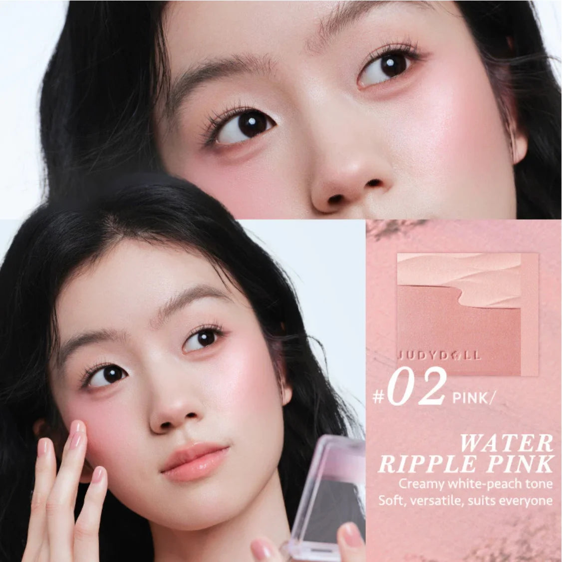 Judydoll Water Satin Glow Blush Layered Water-satin Blends Vivid Zpaxo 02