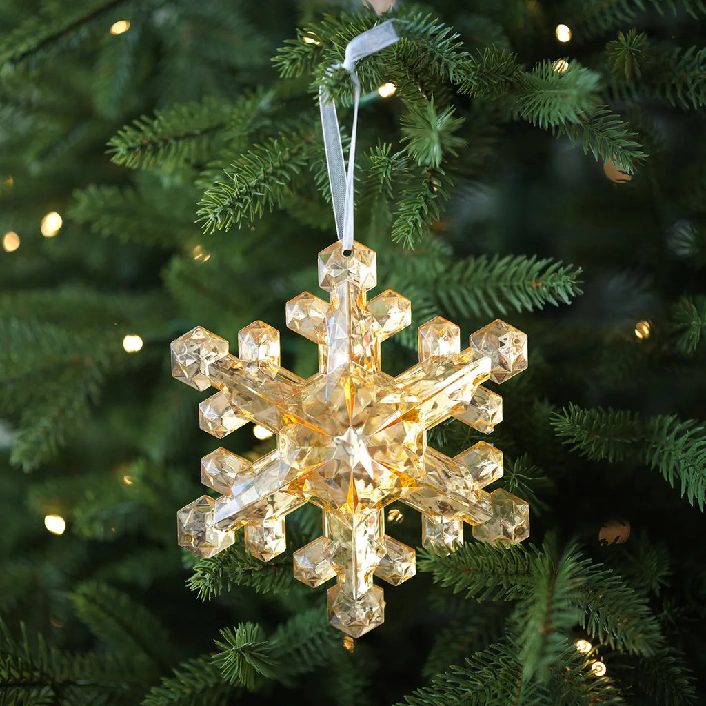 Translucent Snowflake Pendant – Christmas Tree Ornament Charm