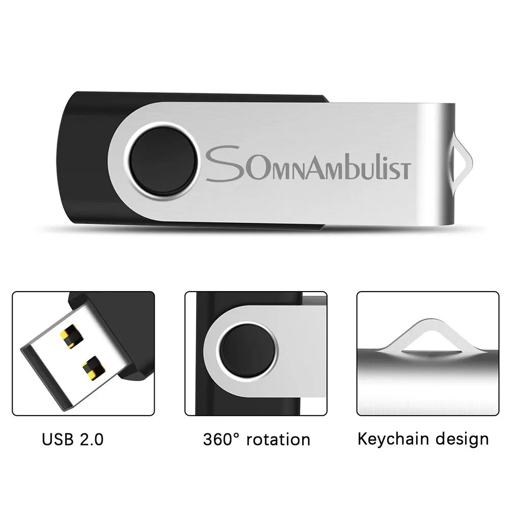 Somnambulist Pen Drive 32GB 64GB 128GB Speed USB2 0 Mobile Mini 16GB Zpaxo