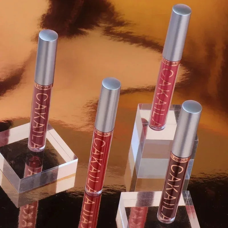 18-Color Dark Red Lip Gloss Matte Velvet Long-lasting Waterproof