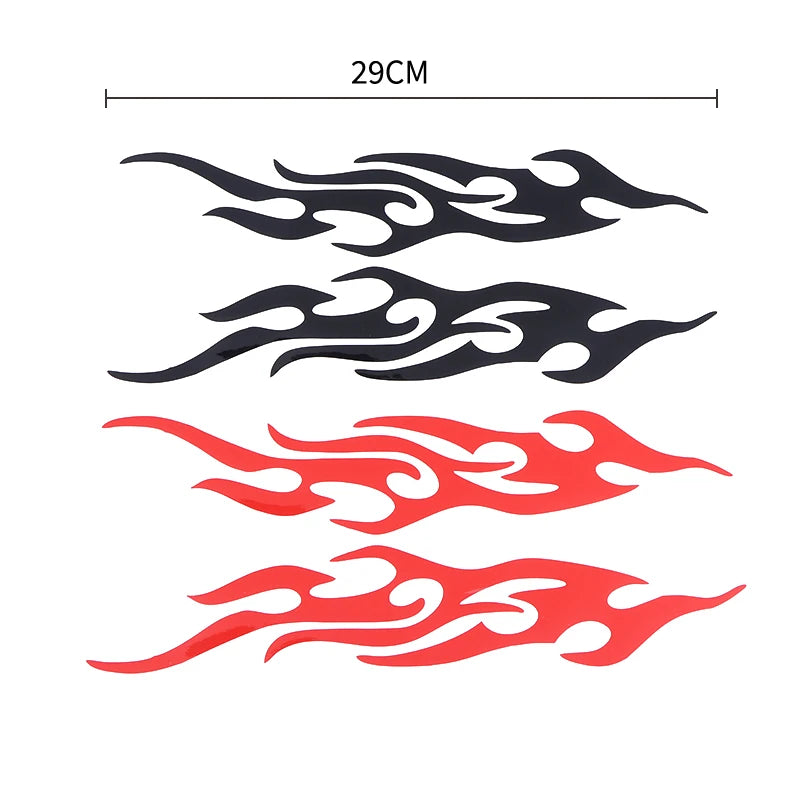 Flame Reflective Car & Moto Body Decal Stickers – 29cm Pair