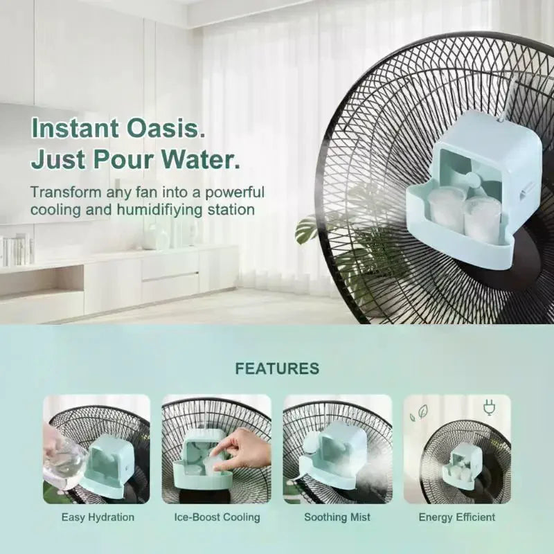 Electric Fan Cooling Storage Box Ice Fast Portable Household Hanging Zpaxo