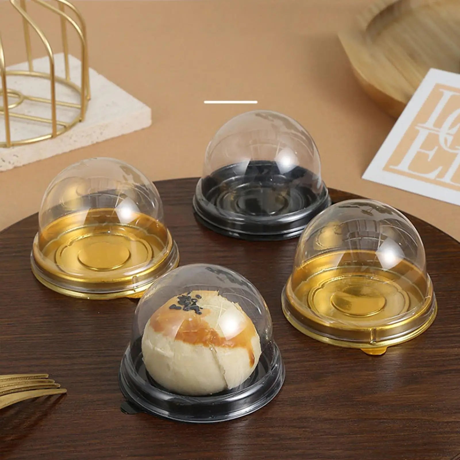 Cupcake Containers 50 Clear Bakery Supplies Mini Box Muffin Packaging