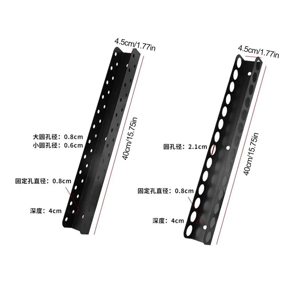 14-Hole Wall-Mounted Screwdriver & Tool Organizer Rack Tool Storage Rack Zpaxo AB 2PCS