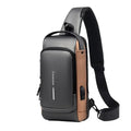 Waterproof Bag Large Capacity Men USB Sports Running Shoulder