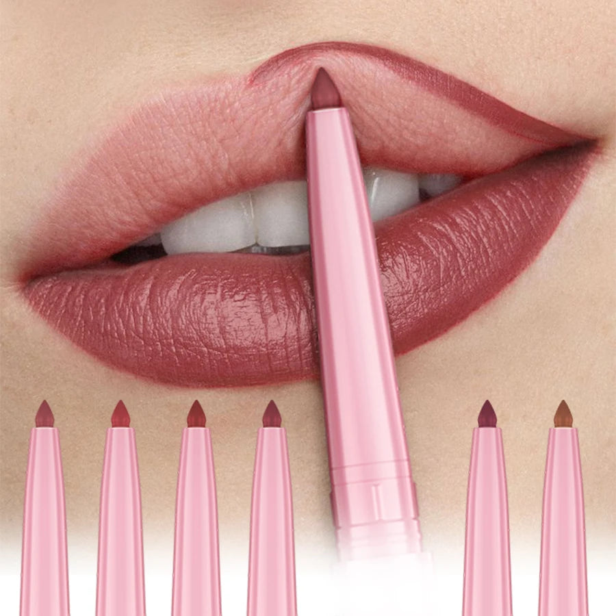 Waterproof Matte Lip Liner Contours Lips Shades Sexy Red Lipstick
