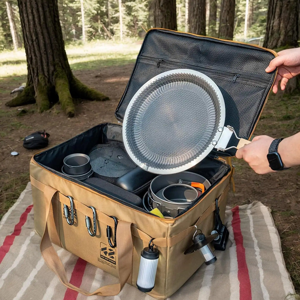 Camping Gear Bag Camping Storage Organizer Carry Bag 30L Utility Duffel Foldable Container with Handle for Moving Dorm Garage Zpaxo