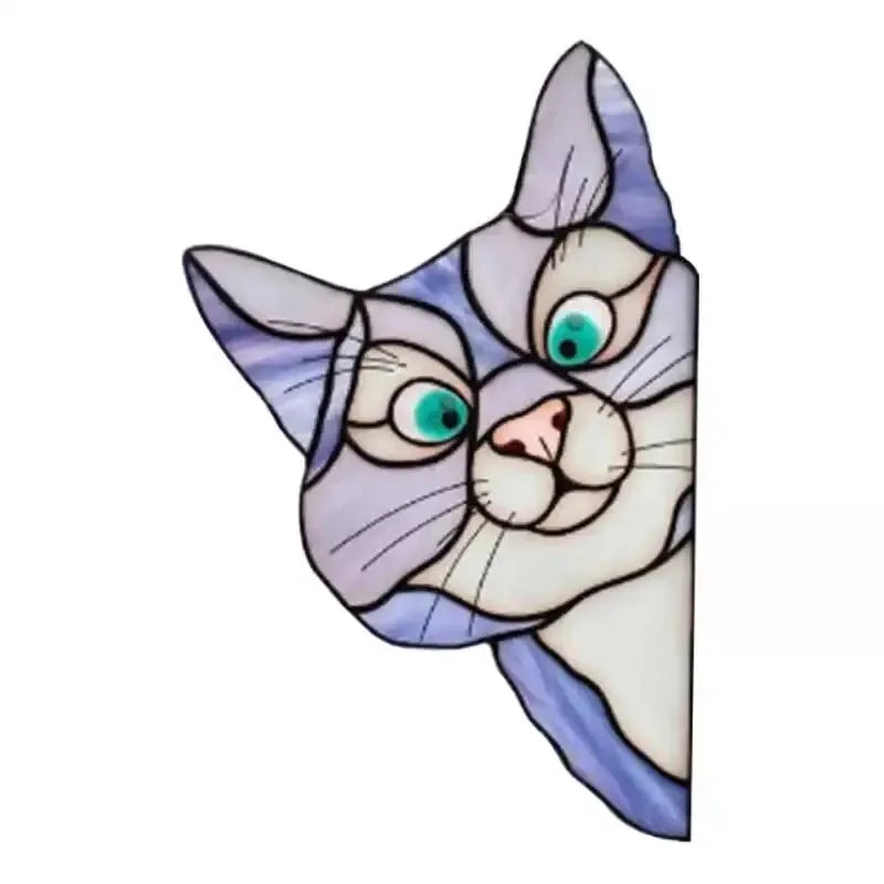 Waterproof Moisture-proof Glass Film Cat Peeping Design Self-adhesive