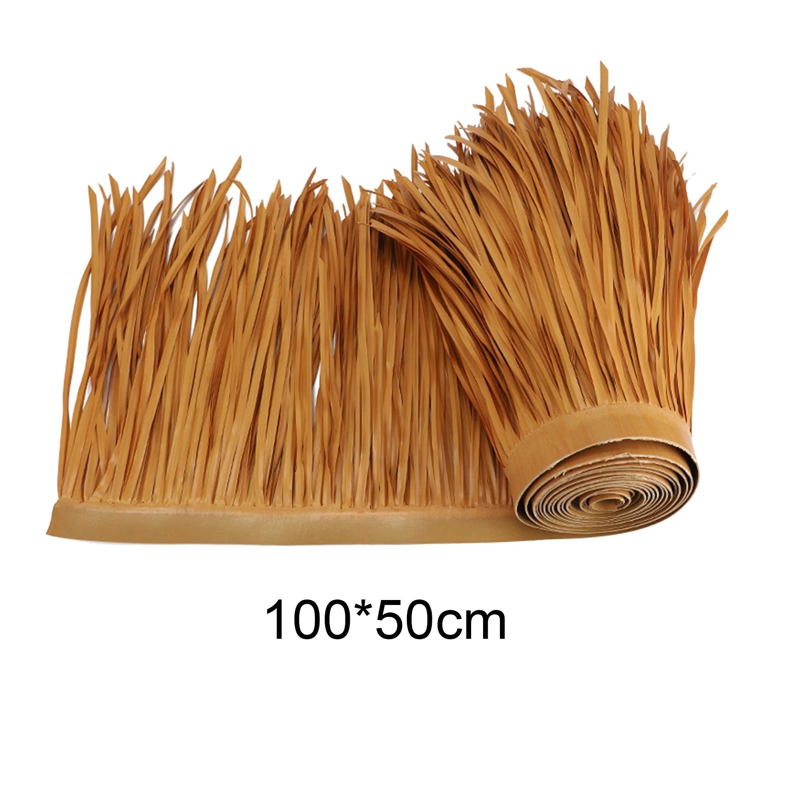 Grass Artificial Thatch Roofing for Outdoor Garden Patio Umbrella Cover 1mx50cm Straw Roof Thatch Simulation Panel Palm Thatch Zpaxo C