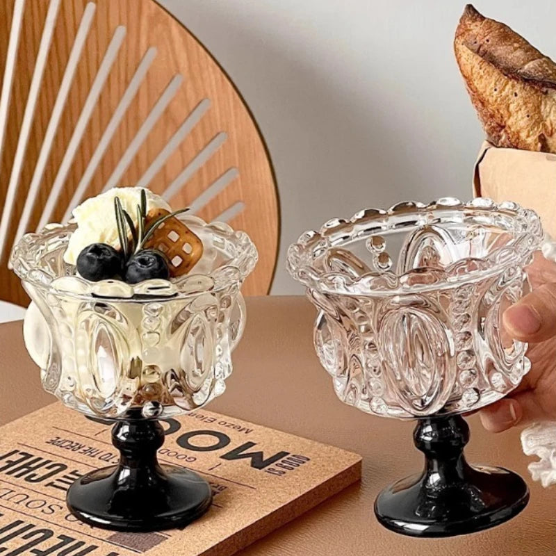 Hot Nordic Relief Cup Glass Cup Ice Cream Ice Cream Dessert Yogurt Pudding Home Dessert Coffee Cup Home Breakfast Container Zpaxo