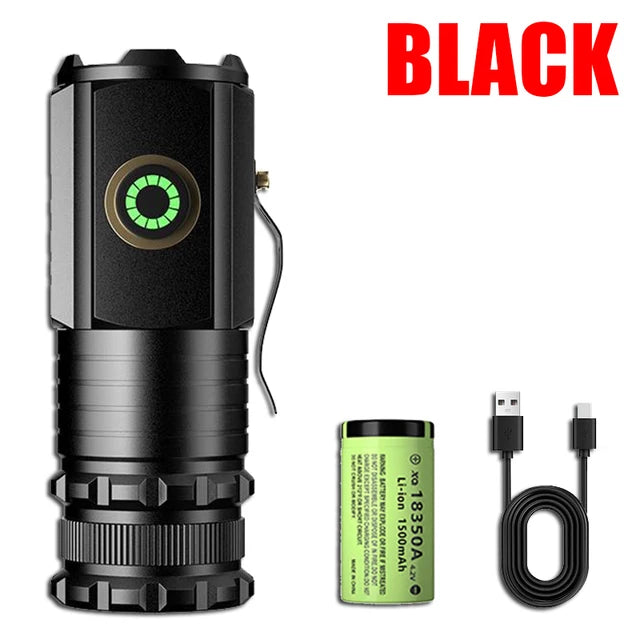 KDULIT 2000LM Mini EDC Keychain Flashlight USB-C Rechargeable