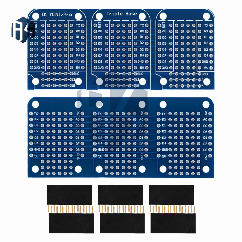 for WeMos D1 Mini Double-Sided Perfboard ProtoBoard Shield - Triple-Layer Stackable Design for Arduino or ESP8266 Zpaxo