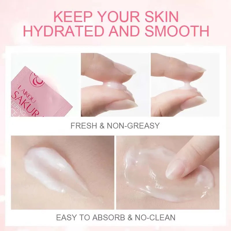 1 Moisturizing Facial Mask Sakura Snail Seaweed Face Sleeping Cream