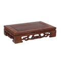 Wood Display Pedestal Rectangular Solid Base Ornament Vase Stone