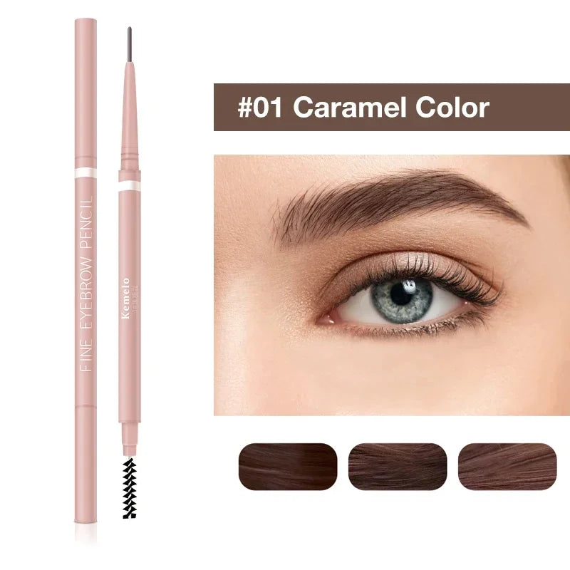 Waterproof Double-ended Eyebrow Pencil Ultra Fine Sweat-proof Long Zpaxo X1 Caramel