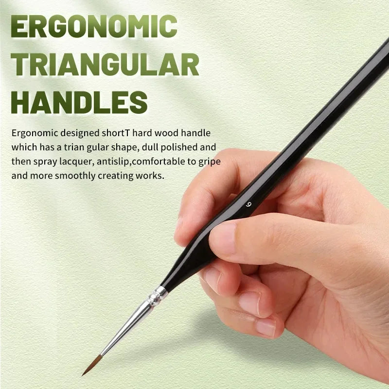 Fine Tip Paint Brush Nylon Hair Extra Detail Brushes Acrylic Models