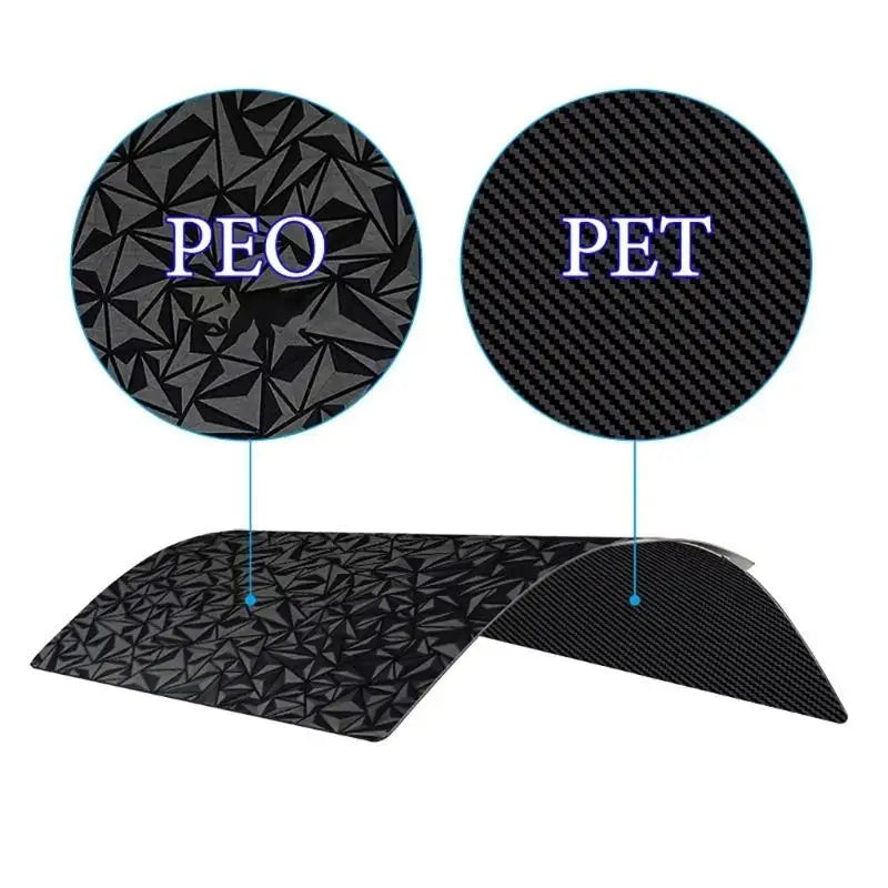 652F PEI/PEO/PEY Sheet Carbon Build Plate Heated Bed Spring Steel Flexible Platform 257x257mm for Bambu Lab P1P 3D Printer Zpaxo