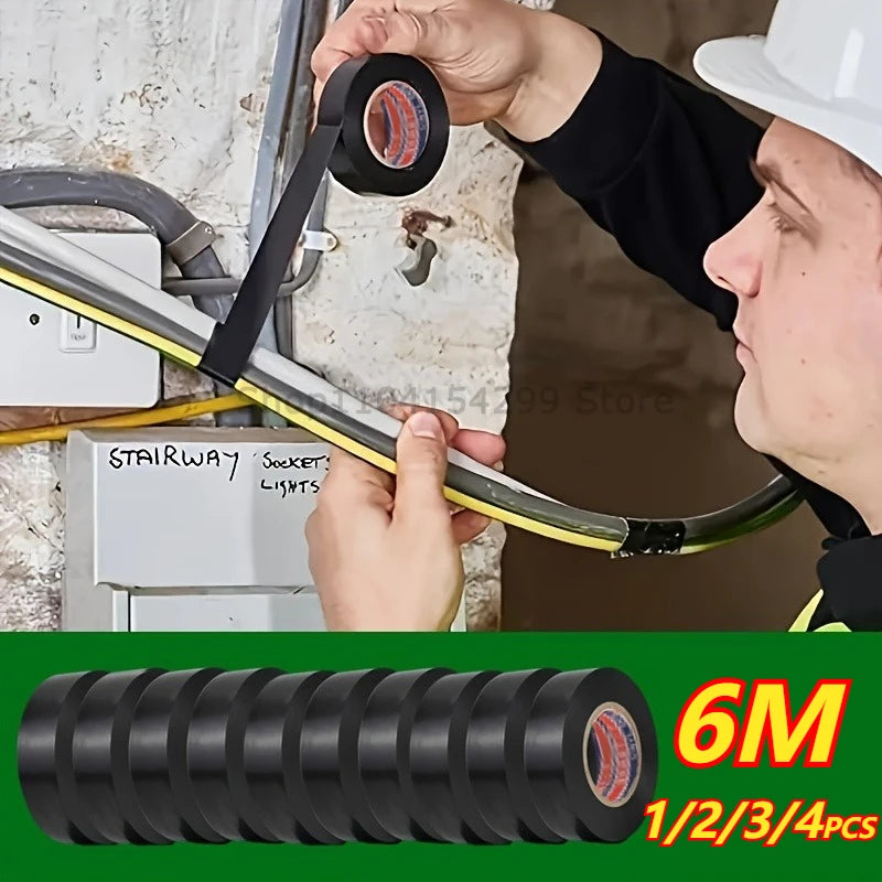 Electrical Insulating PVC Tapes Temperature Resistant Heat Black Insulating Tape Self Adhesive Electric Wire Protection Tapes Zpaxo