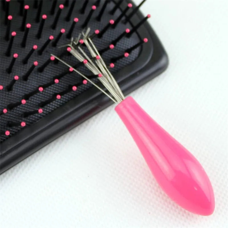 New Mini Hair Brush Combs Cleaner Embedded Tool Plastic Cleaning Remover Handle Tangle Hair Brush Hair Care Salon Styling Tools Zpaxo