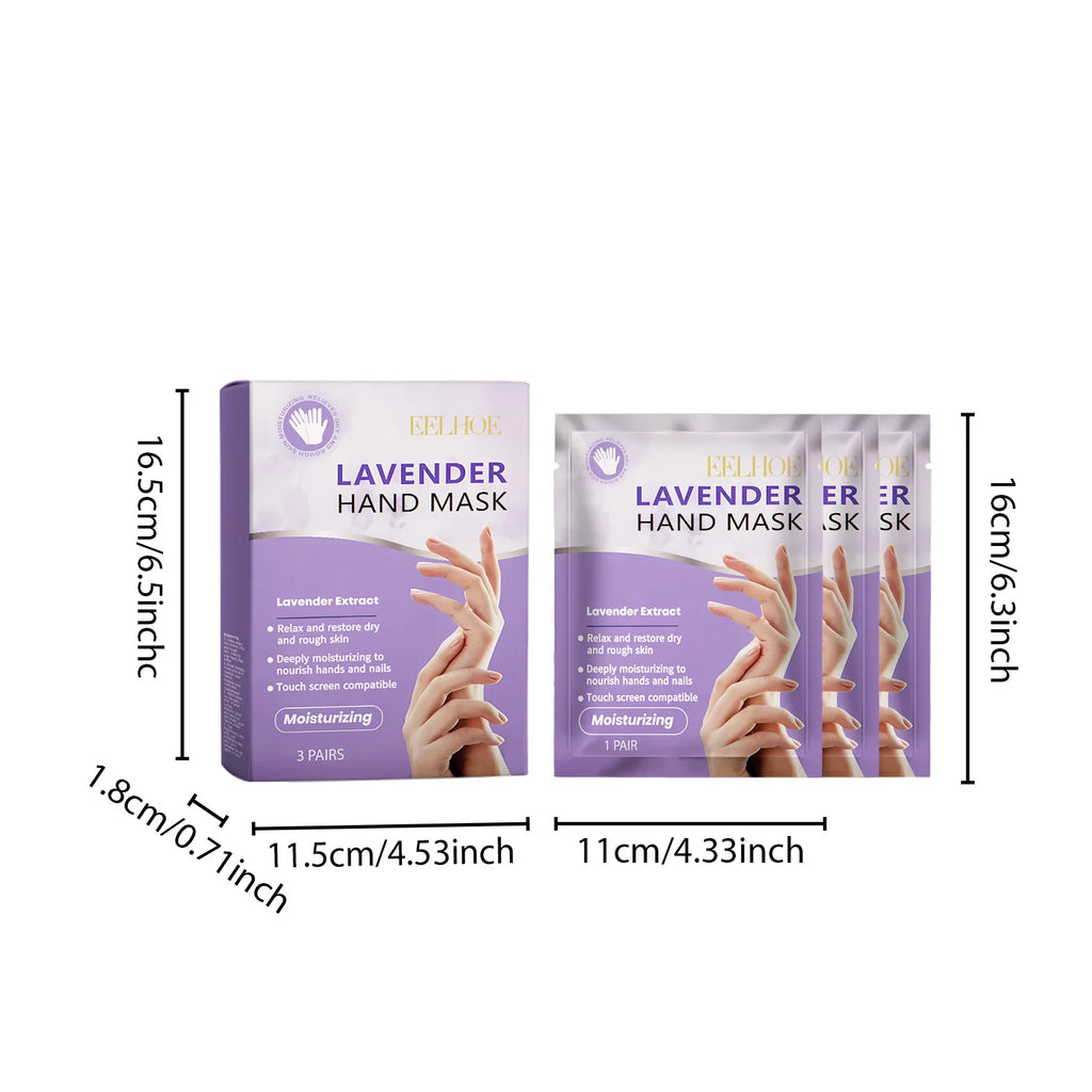 Lavender Moisturizing Hand Mask Nourishing Exfoliating Remove Dead Skin Brightening Niacinamide Hand Care for Soft Smooth Skin Zpaxo