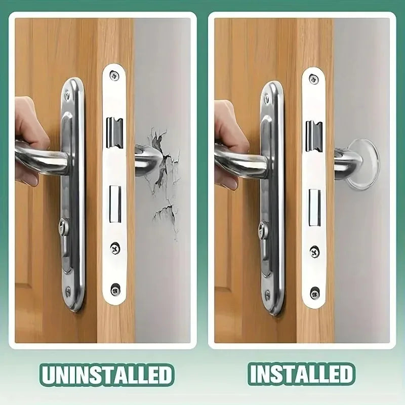 Self Adhesive Transparent Silicone Door Stopper Shock Absorbing Wall Bumper Pad Non-slip Door Handle Furniture Protector Zpaxo
