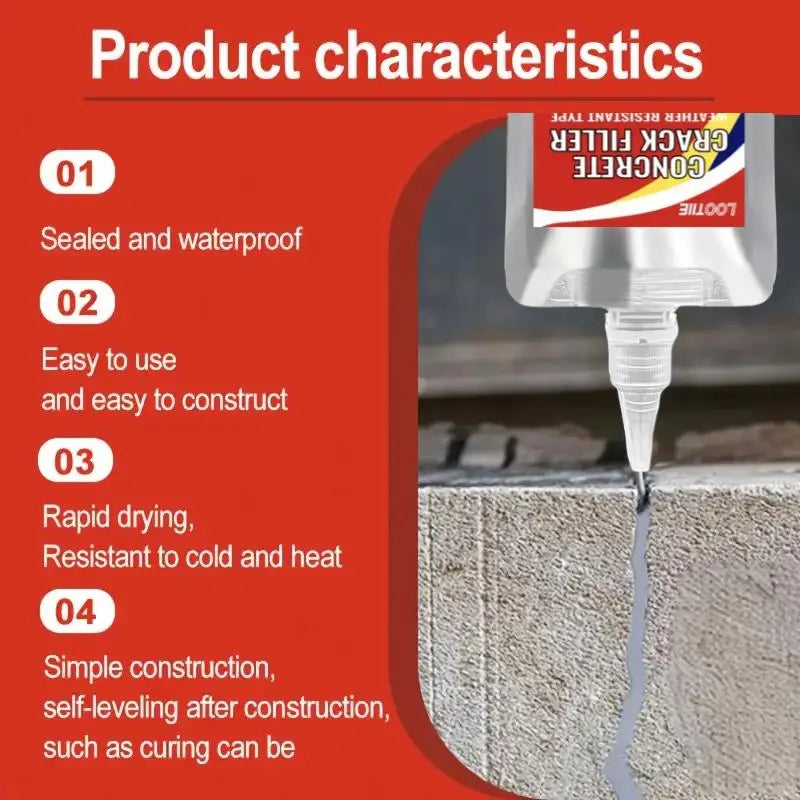 Quick-drying self-leveling concrete repair adhesive | joint sealant for wall/roof/floor Leakproof material outdoor tiles Zpaxo