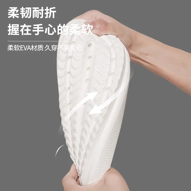 Thick-soled Flip-flops Women Summer Couple Rubber Plastic Home