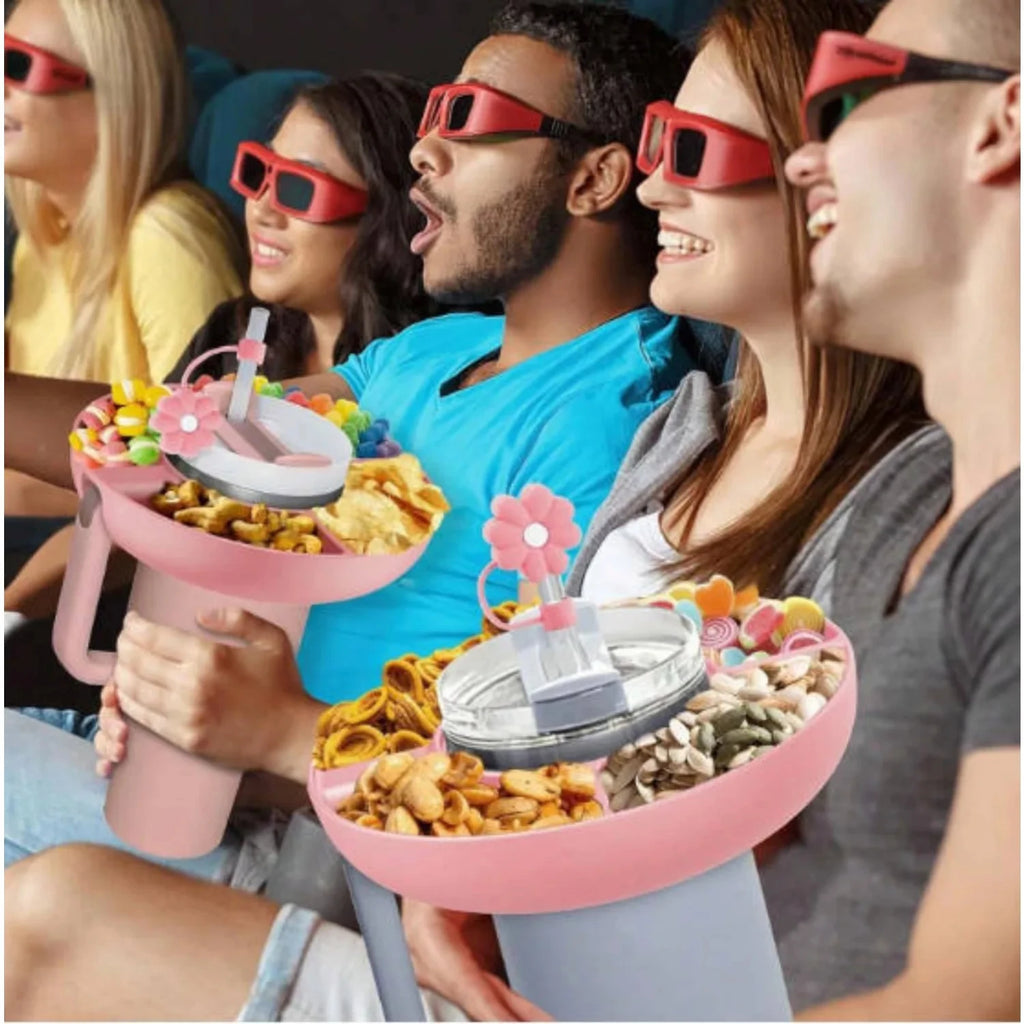 4-Compartment Snack Tray for Stanley 40oz Tumbler with Handle Tumbler Snack Tray Zpaxo