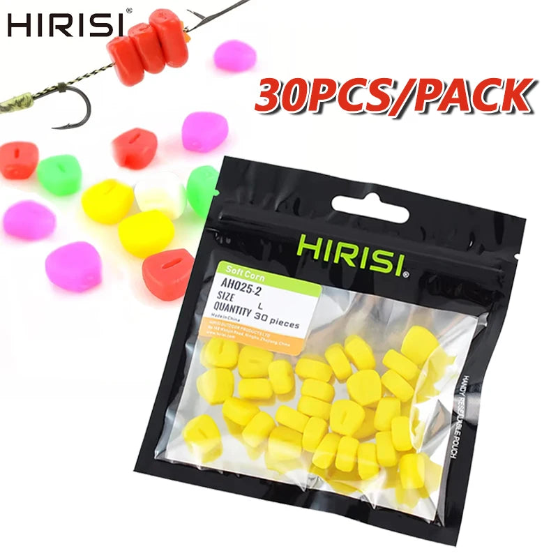 Hirisi 30PCS/PACK Pop-Up Corn Carp Fishing Bait Soft Artificial Carp Baits Corn Fishing Lures Multicolor Portable Fishing Lures Zpaxo