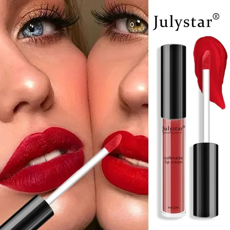 1pc Waterproof Liquid Lipsticks Lip Makeup Matte Velvet Lipstick Lip Gloss Red Sexy Cosmetic 6 Colors Long Lasting Lip Glaze Zpaxo