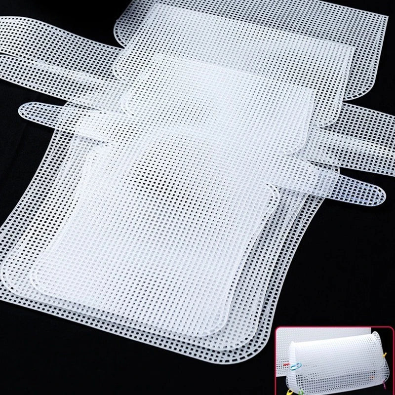 DIY Knitting Crochet Handbags Mesh Plastic Canvas Shoulder Bags