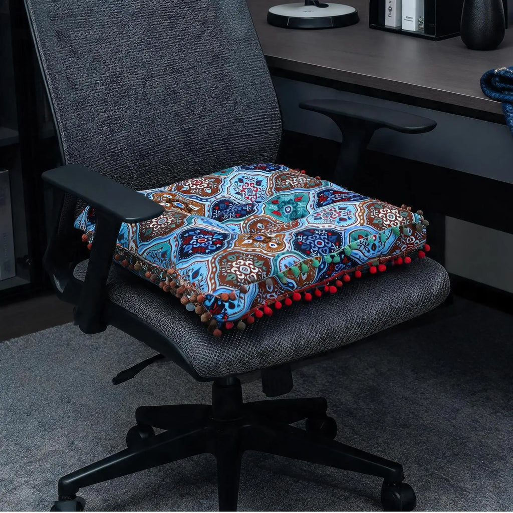 Chair Seat Cushion 16x16 Inch Non-slip Boho Pads Indoor Cushions Home