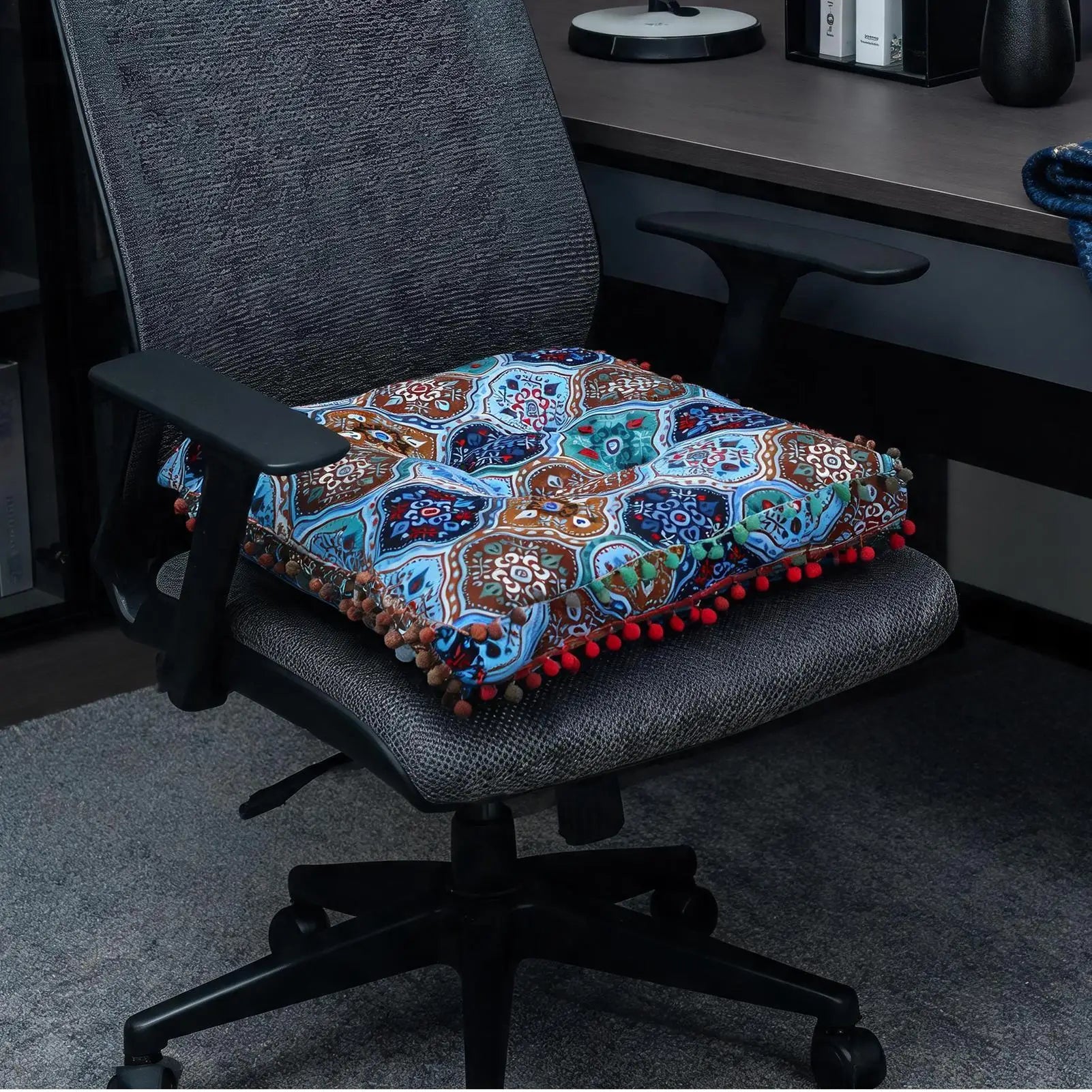 Chair Seat Cushion 16x16 Inch Non-slip Boho Pads Indoor Cushions Home