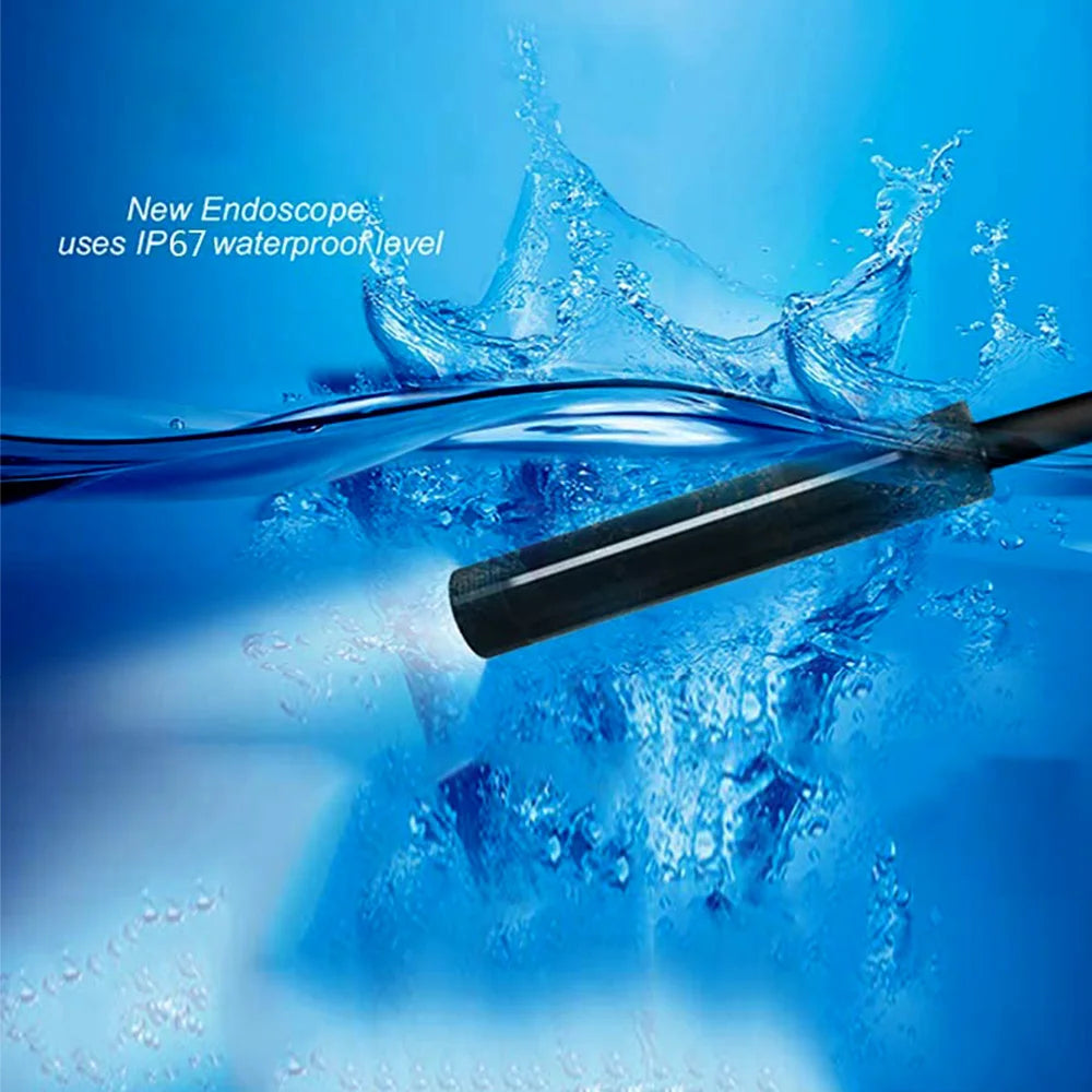 0.3MP Endoscope Camera 3 in 1 Endoscope with Adjustable LEDs Waterproof Micro Inspection Video Camera 1 Meter/2 Meters/5 Meters Zpaxo