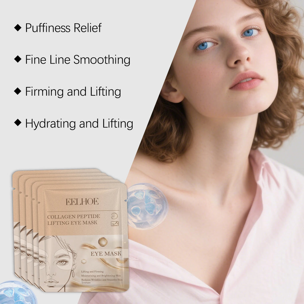 5Pcs Collagen Eye Mask Set for Puffiness and Dark Circles for Deep Hydration Lock and Seasonal Transition Repair to Soothe Zpaxo