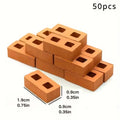 50 Mini Cinder Blocks – 1/16 Scale Cement Bricks for Miniatures Miniature Scale Bricks Zpaxo 50pcs